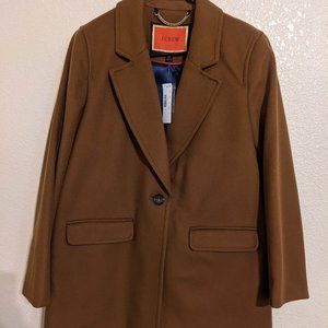 J Crew Wool Cashmere Blend Women's Brown Coat NWT